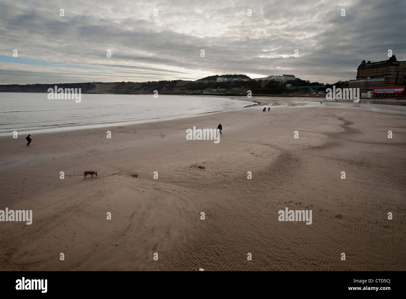 South Bay Scarborough im Winter Stockfoto