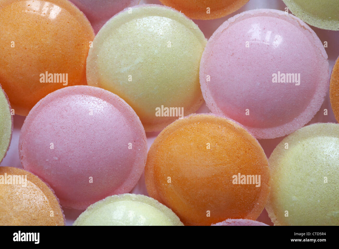 Fliegende Untertassen Süßigkeiten Bonbons Nahaufnahme Stockfoto