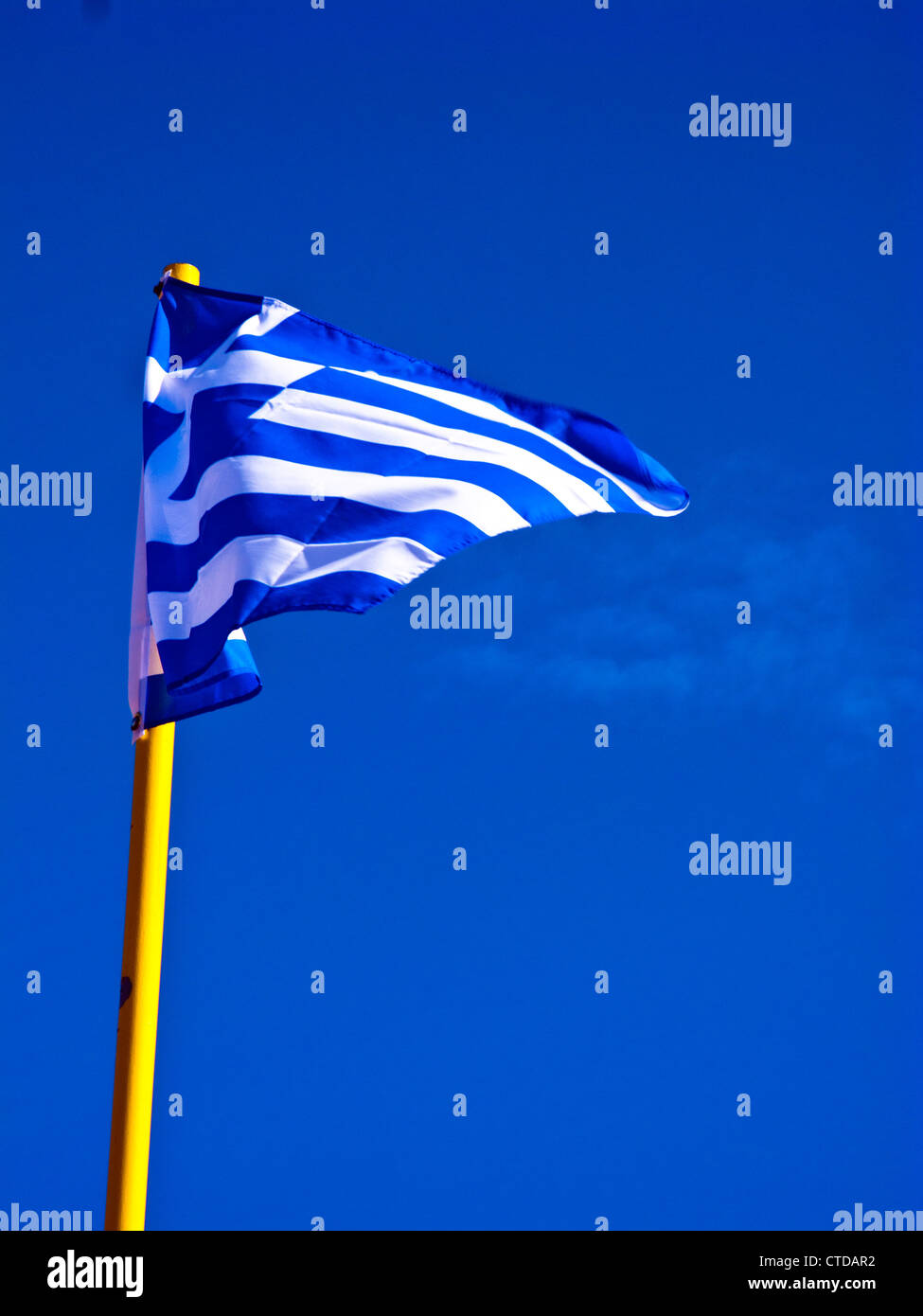Griechische Flagge Stockfoto