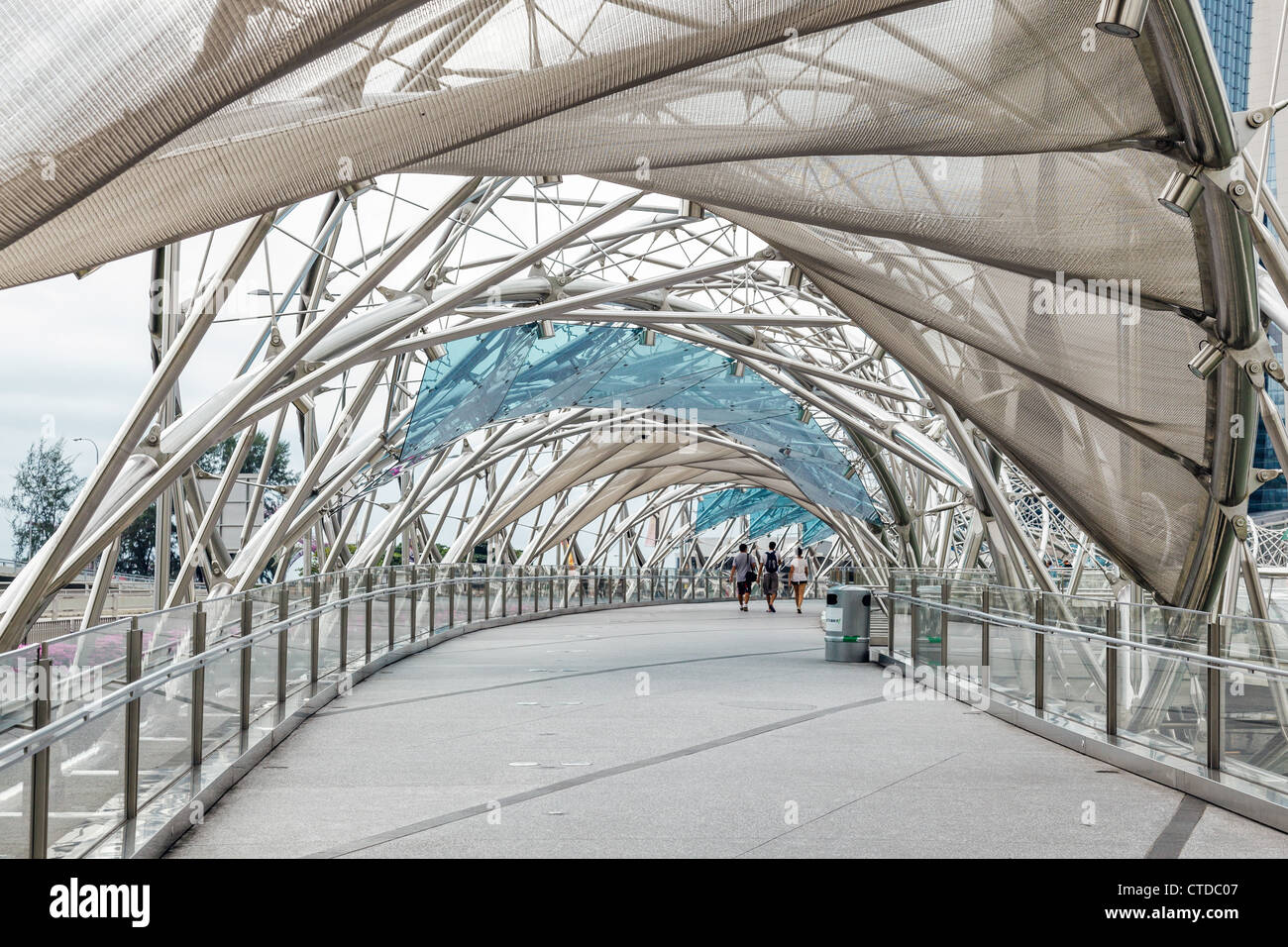 Helix-Brücke Singapur Stockfoto