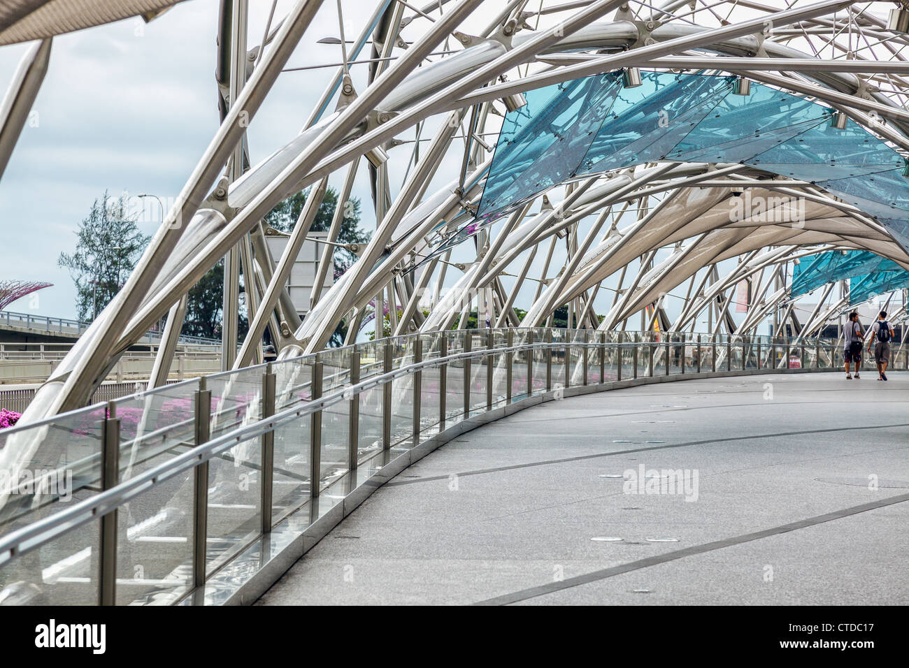 Helix-Brücke Singapur Stockfoto