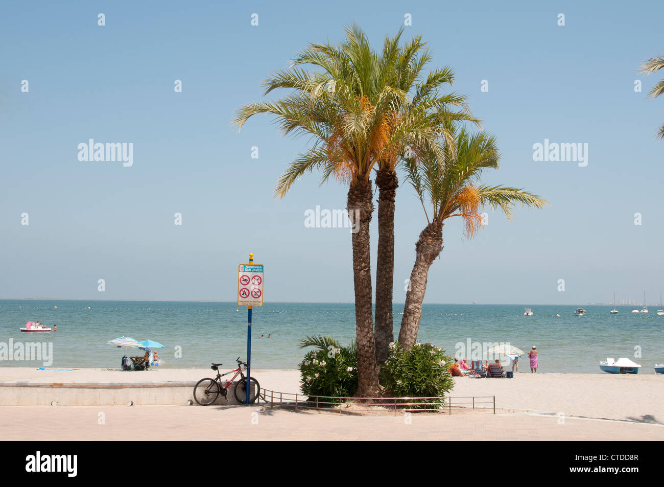 Playa de Colon Strand Santiago De La Ribera Süd-Spanien Stockfoto