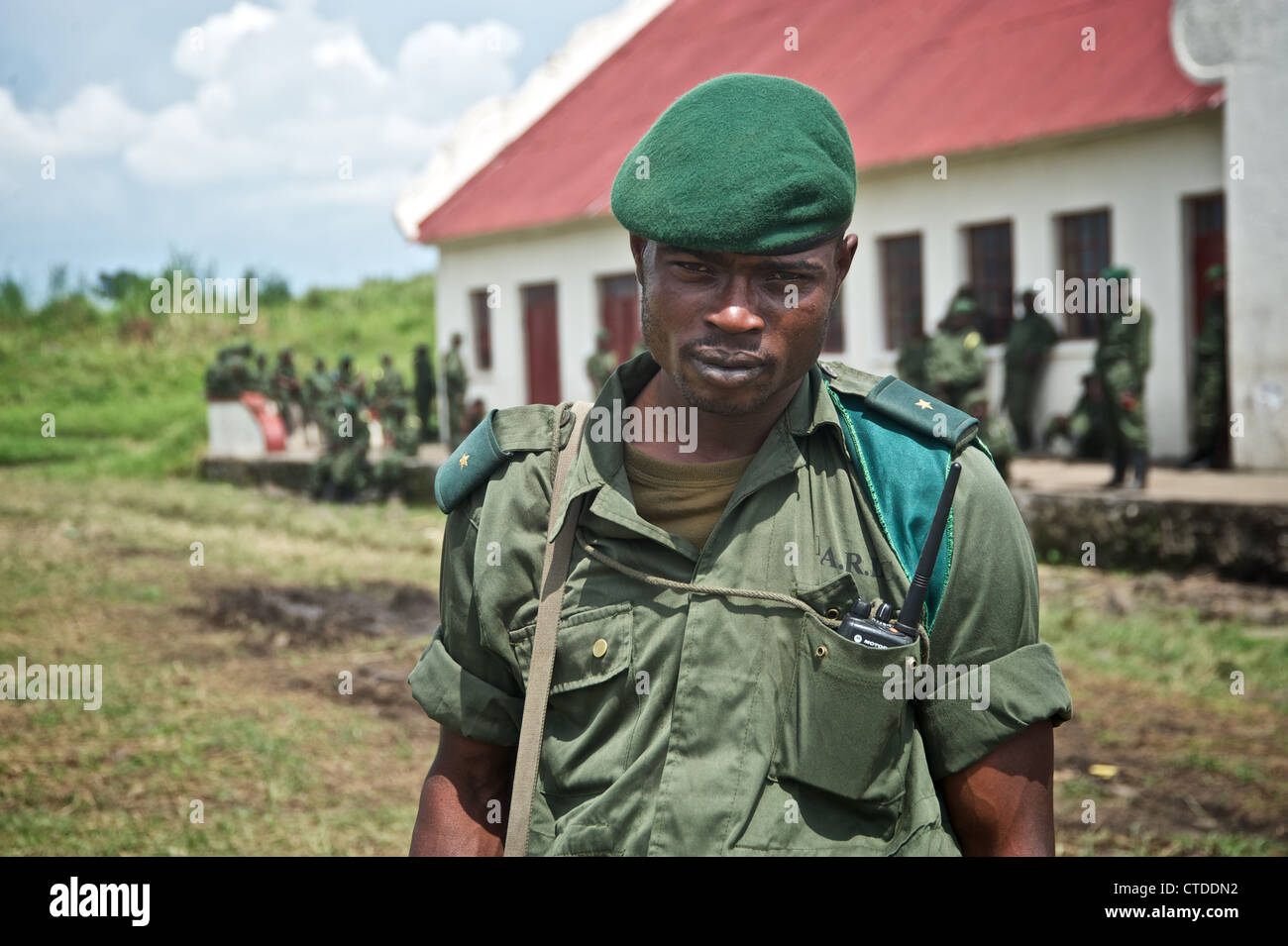 Kongolesische Soldaten, FARDC, Mushake, demokratische Republik Kongo Stockfoto