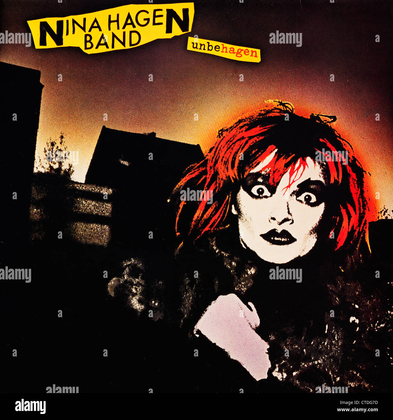 Nina Hagen Band Vinyl Schallplatte Cover - Unbehagen.  Nur zur redaktionellen Verwendung.  Kommerzielle Nutzung untersagt. Stockfoto
