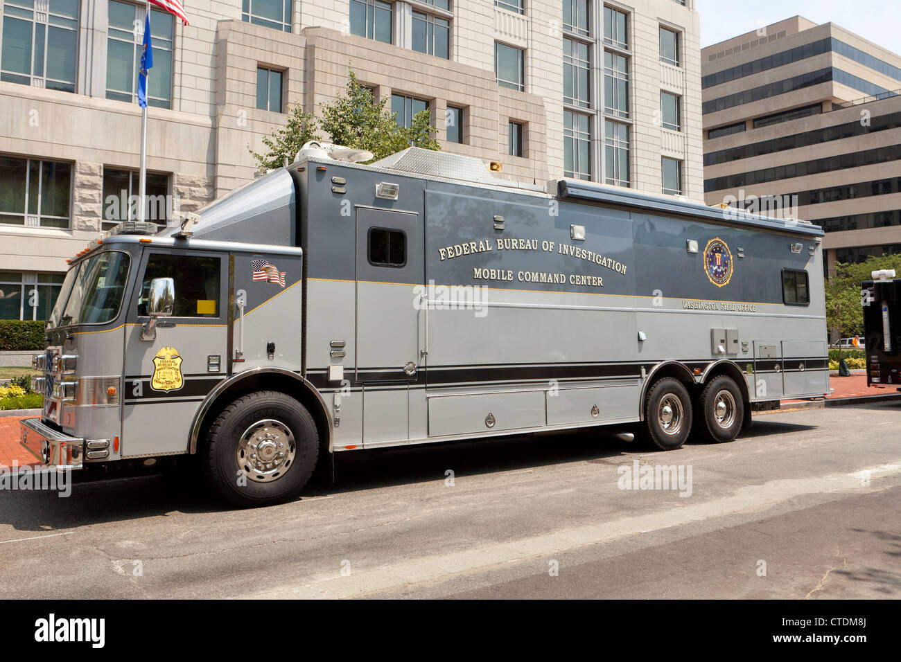 Fahrzeug FBI Mobile Kommandozentrale auf FBI-Außenstelle - Washington, DC USA Stockfoto