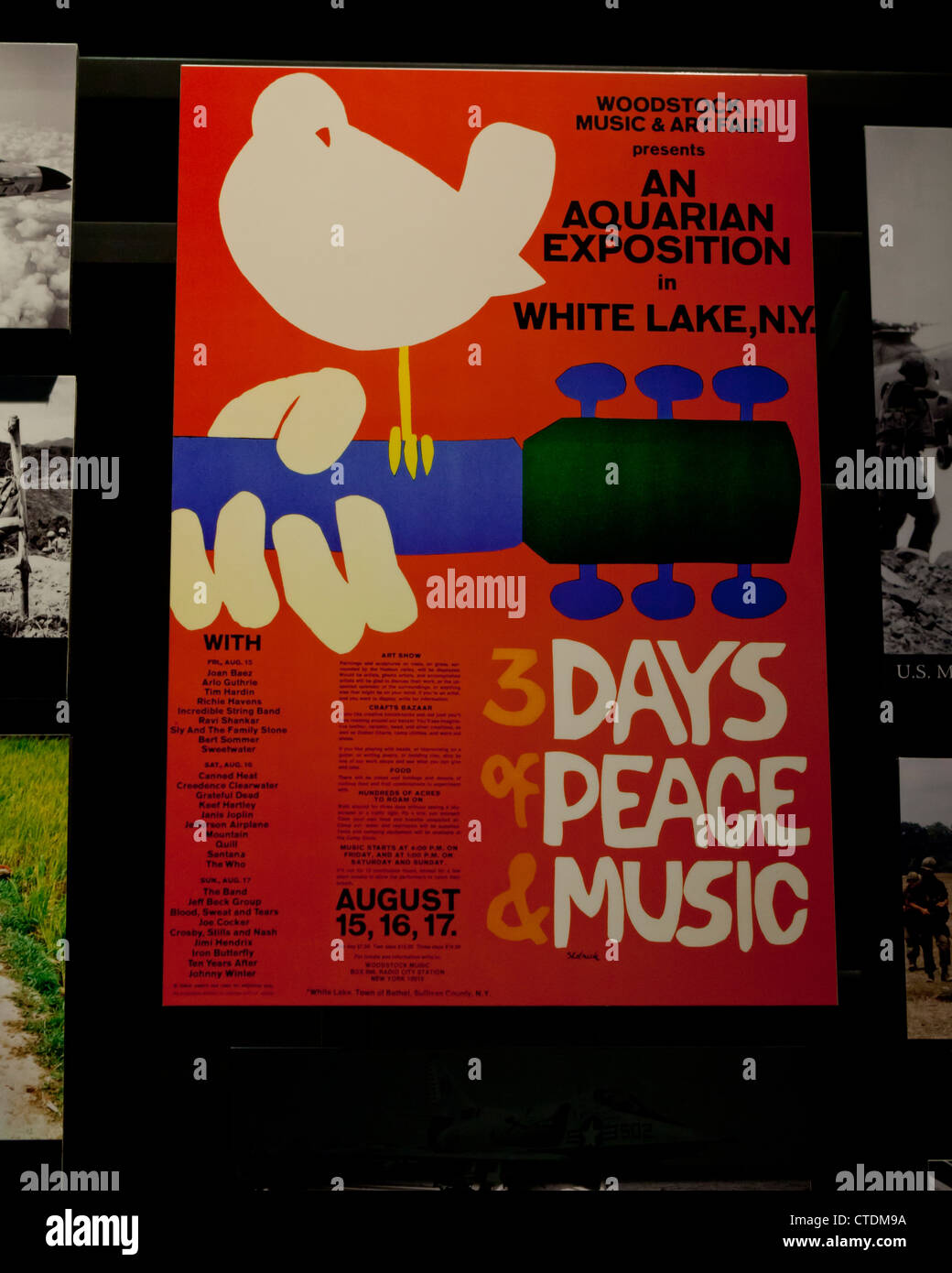 Woodstock Plakat - USA Stockfoto