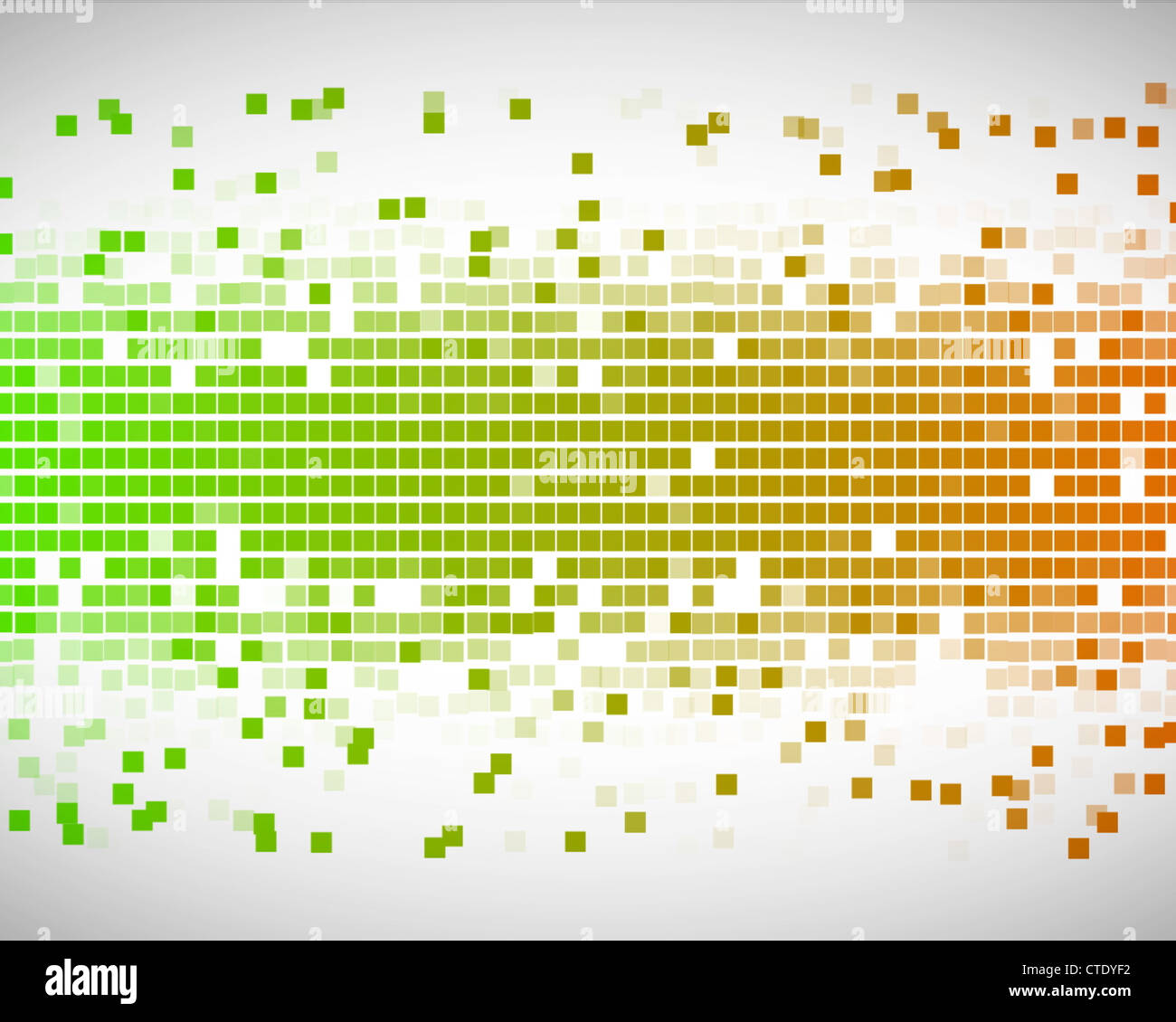 Grün und orange Quadrate Stockfoto