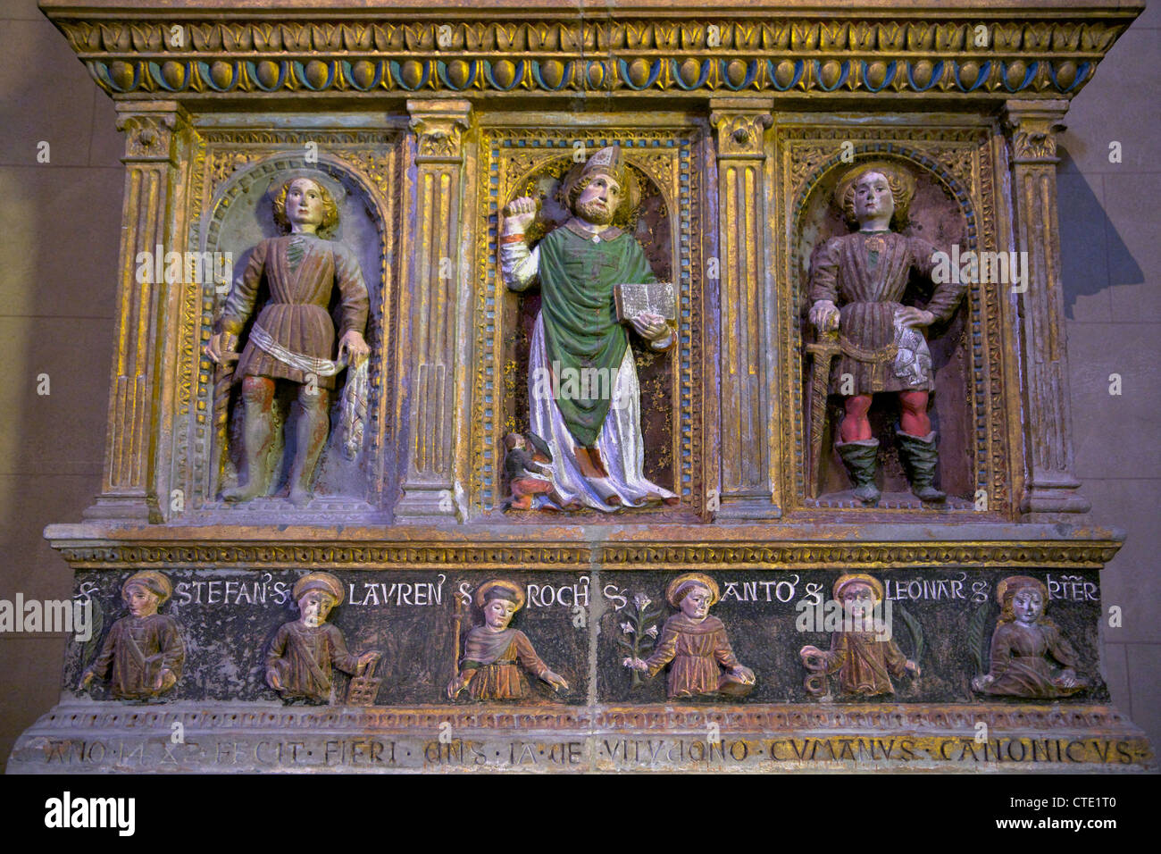 Saint Ambrose Altarbild, Comer Dom, City Centre, Comer See, Italien, Europa Stockfoto