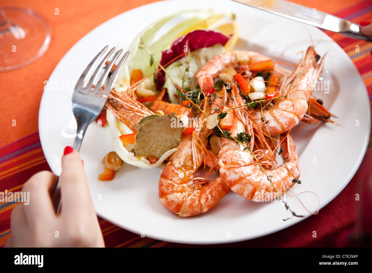 Meeresfrüchte-Salat Stockfoto