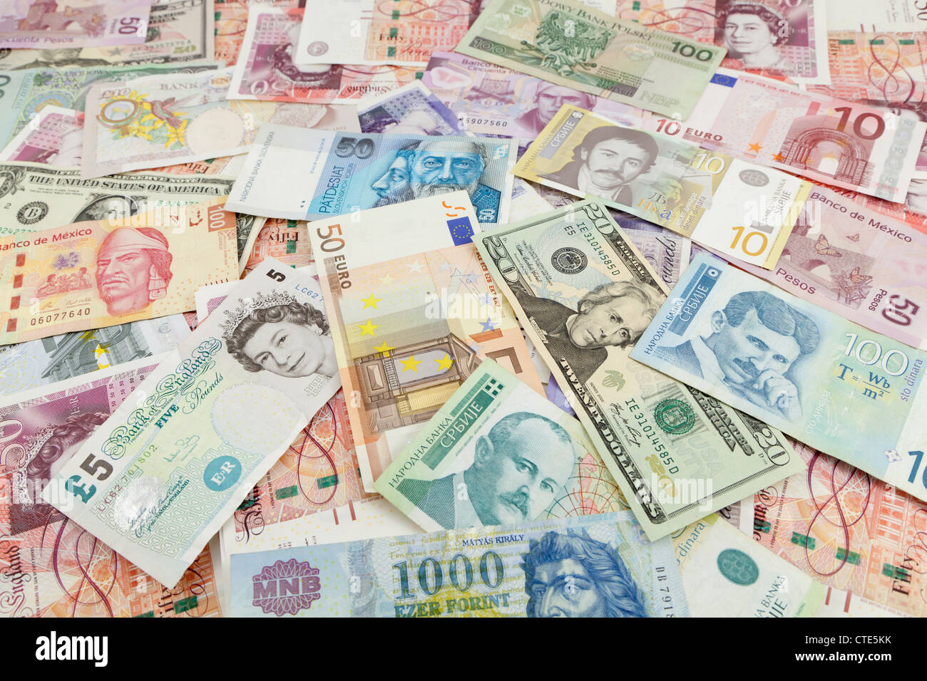 Fremdwährung banknote Stockfoto