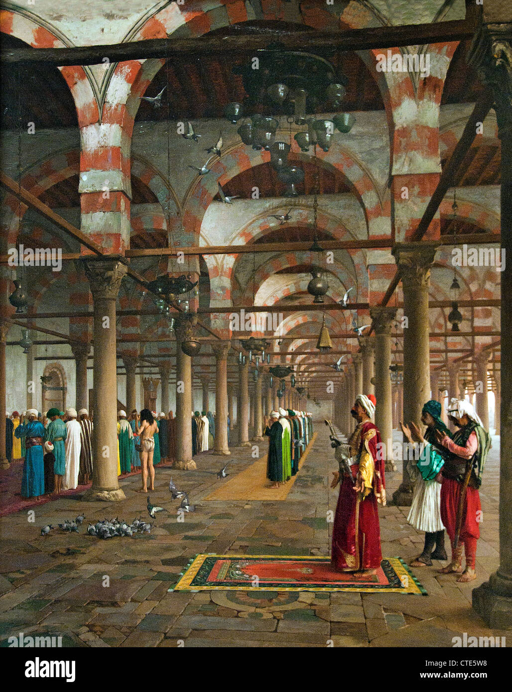 Gebet in der Moschee 1871 Französisch Frankreich Jean-Léon Gérôme 1824 – 1904 Stockfoto