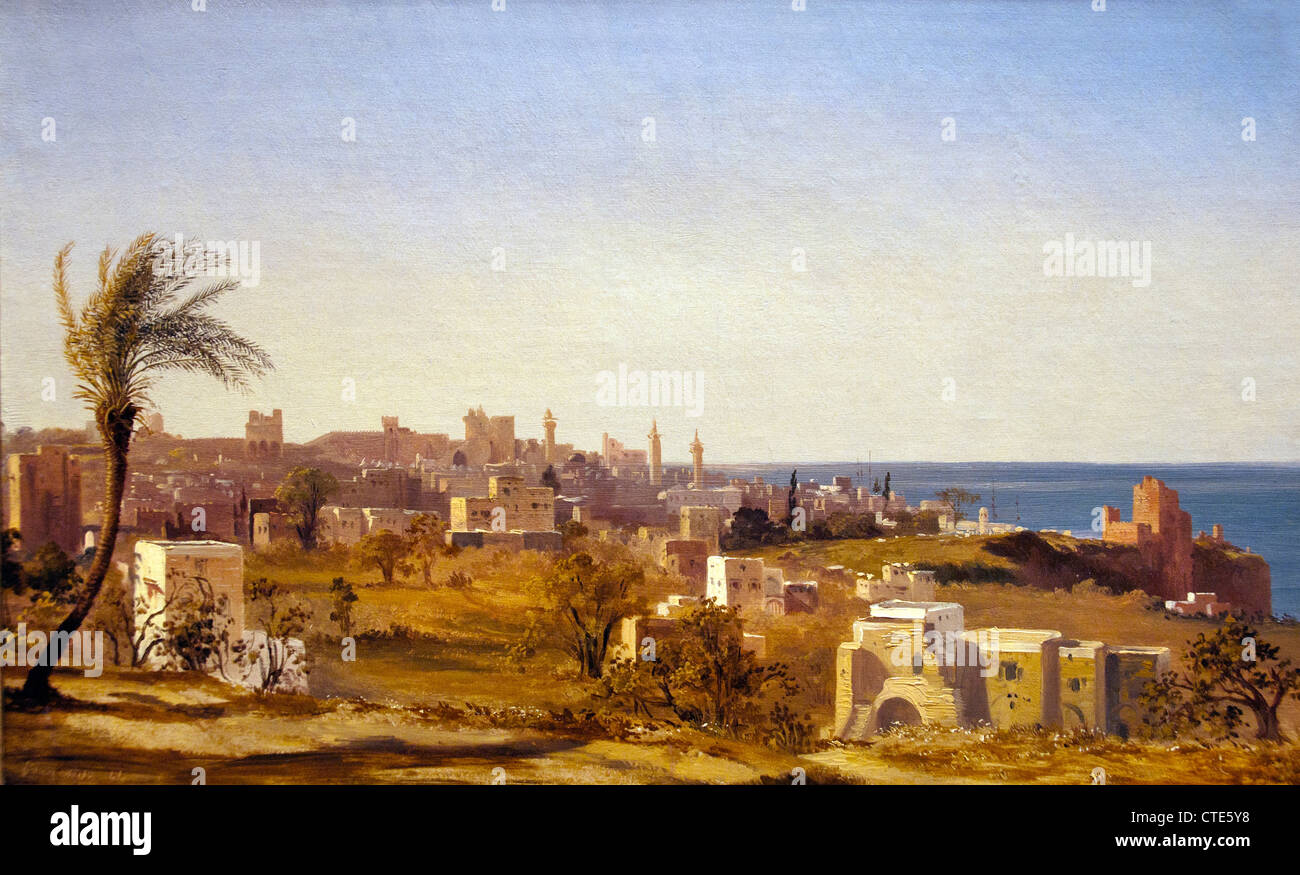 Blick über Beirut 1844 von Jules Coignet 1798 – 1860 Französisch Frankreich Stockfoto