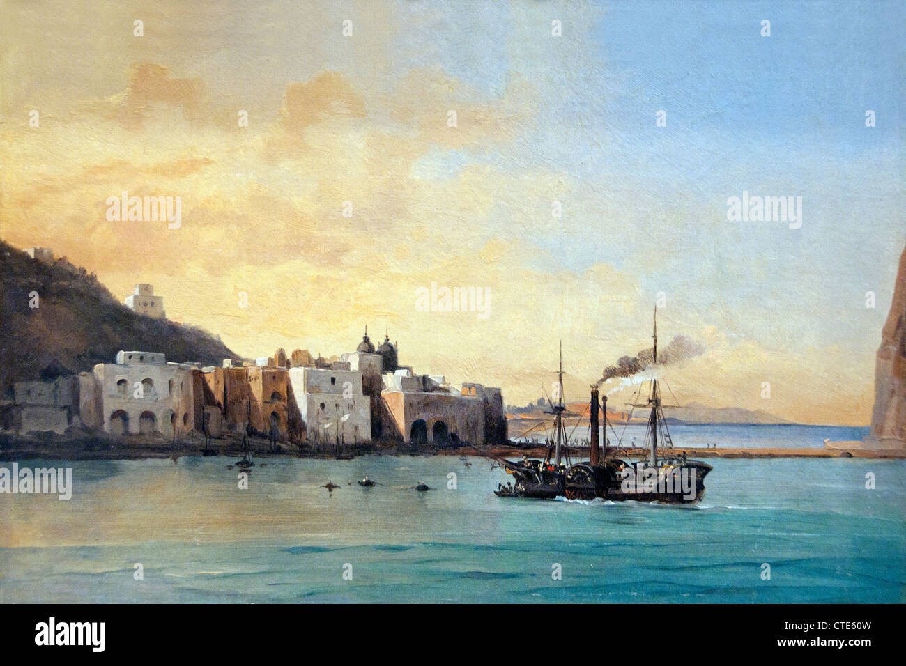 Blick auf Ischia vom Meer 1842 durch Charles Rémond Französisch Paris 1795 – 1875 Frankreich Stockfoto