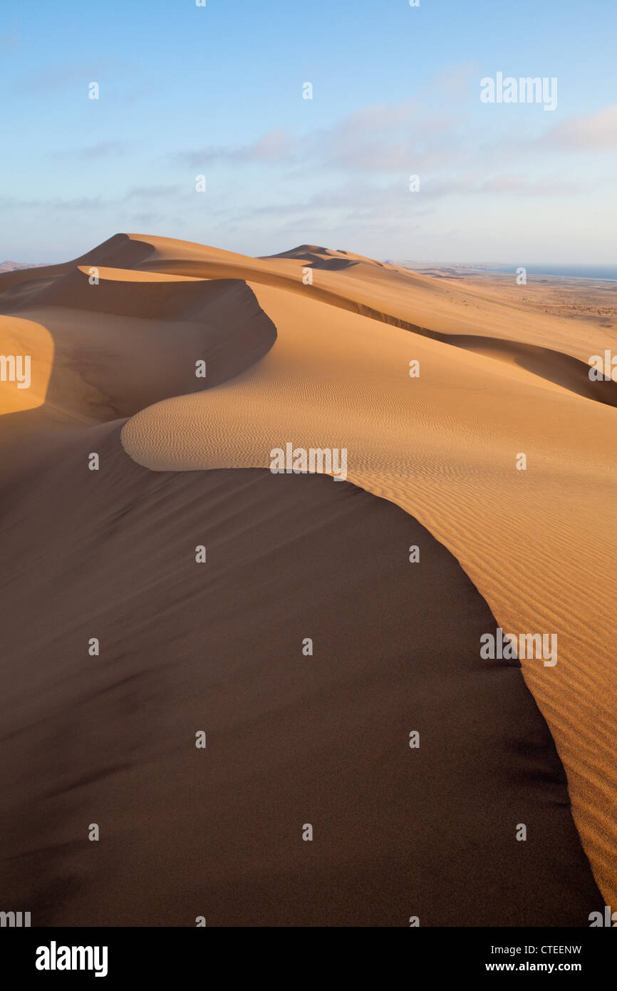 Sanddünen der Namib-Wüste, Long Beach, Swakopmund, Namibia Stockfoto