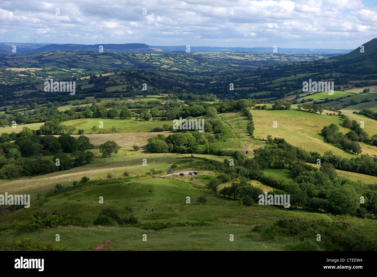 Blick von der Black Hill Herefordshire Stockfoto