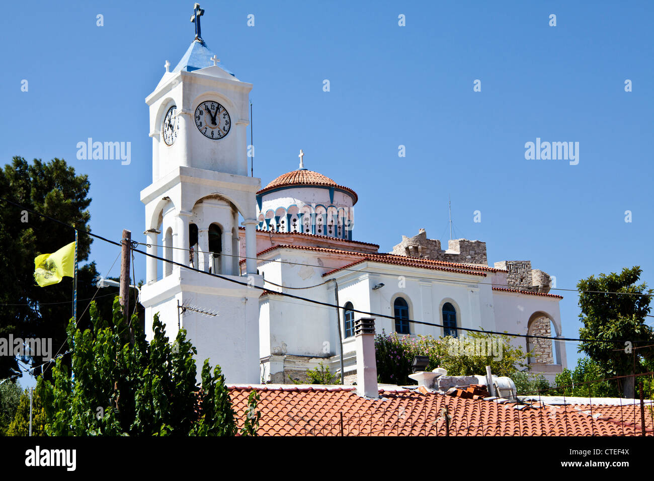Die Kirche der Metamorphose bei Pythagorio, Samos, Griechenland Stockfoto