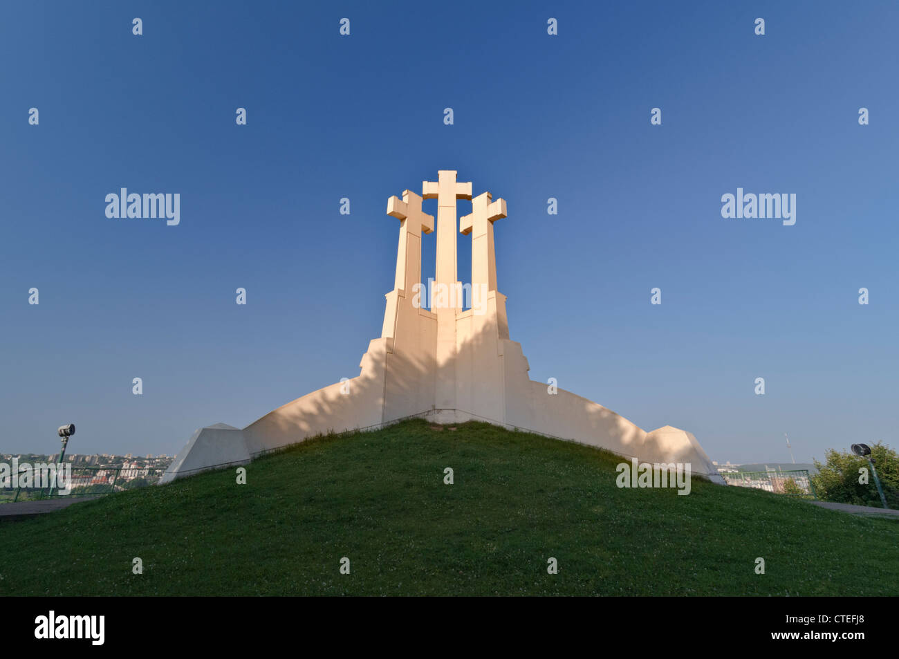 Drei Kreuze Hill Vilnius Litauen Stockfoto