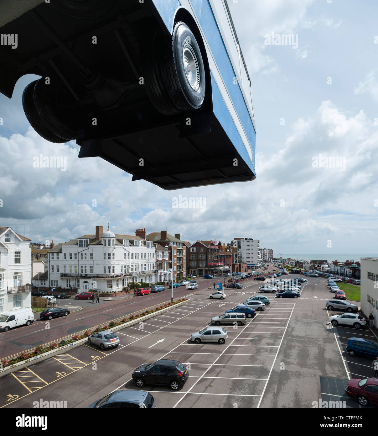 Hang On eine Minute Jungs, ich habe eine großartige Idee..., Bexhill, Großbritannien. Architekt: Richard Wilson, 2012. Blick von innen. Stockfoto