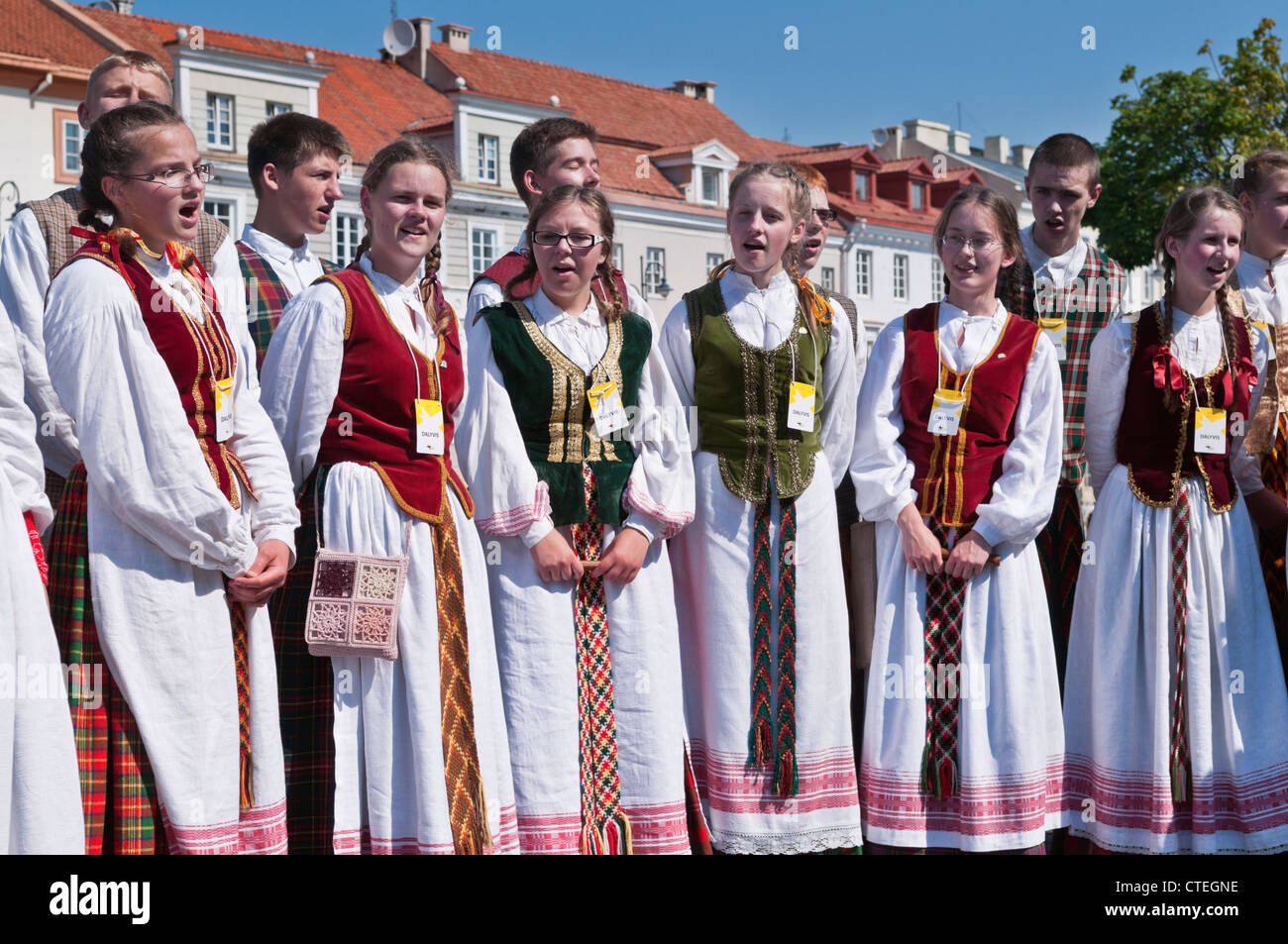 Traditionelle Volkslieder Vilnius Litauen Stockfoto