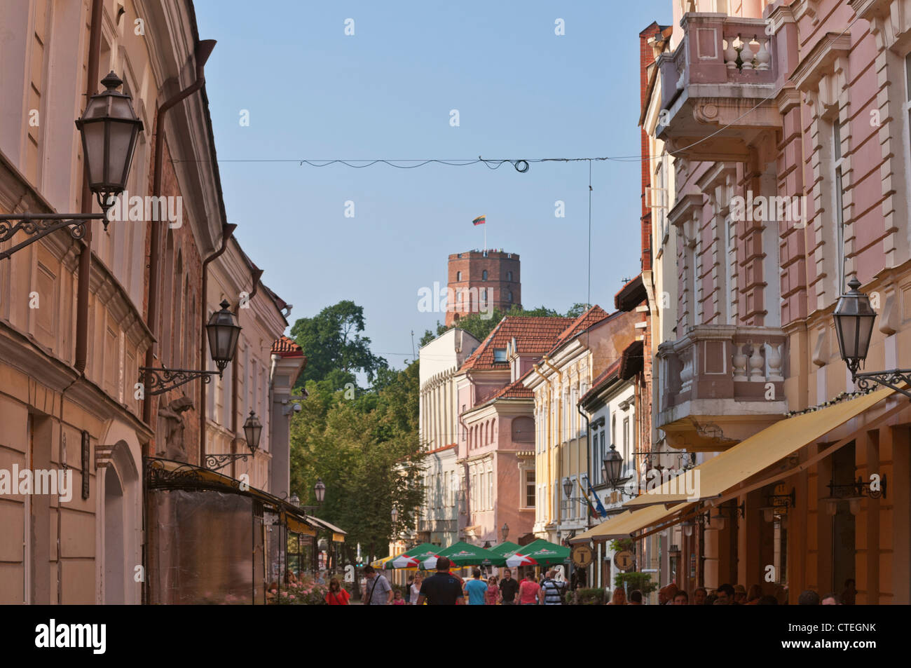 Pilies Straße Altstadt Vilnius Litauen Stockfoto