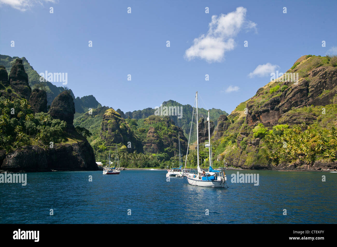 Fatu Hiva Insel, Marquesas, Französisch-Polynesien Stockfoto