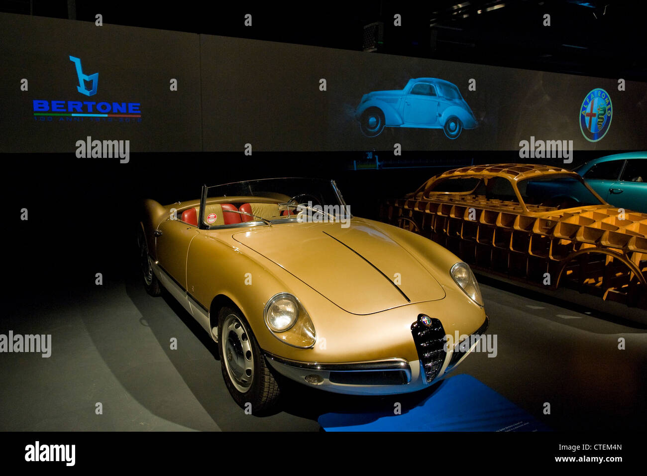 Italien, Piemont, Turin, Museo besser, Automobilmuseum, Alfa Romeno Spinne Stockfoto
