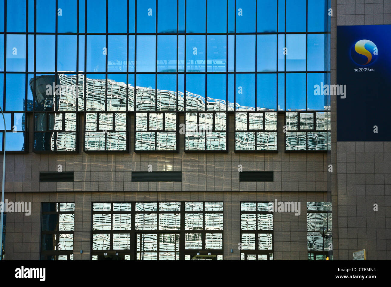 Das Justus-Lipsius-Gebäude in Brüssel Stockfoto