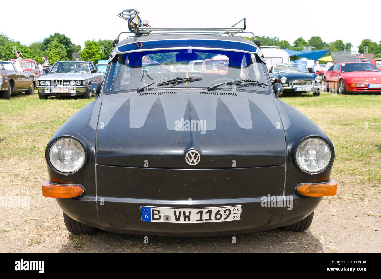 PAAREN IM GLIEN, Deutschland - Mai 26: Auto Volkswagen 1600 TL, 'die Oldtimer Show"im MAFZ, 26. Mai 2012 in Paaren Im Glien, Deutschland Stockfoto