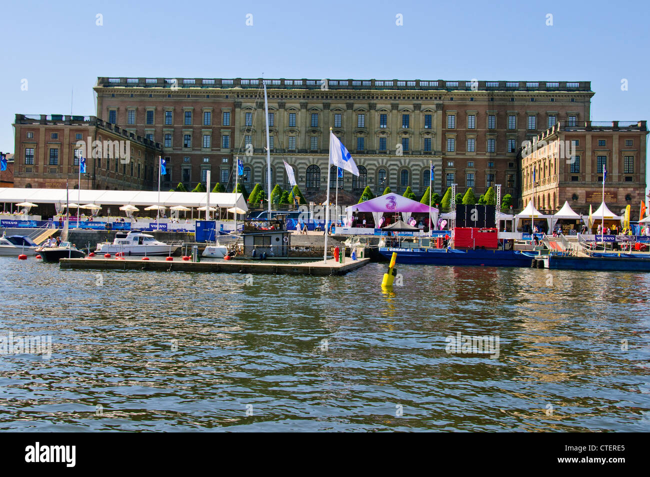 Der Königspalast, Volvo Penta Runde der World Yacht Race, Yachten, Ausstellung, Stockholm, Schweden, Skandinavien Stockfoto