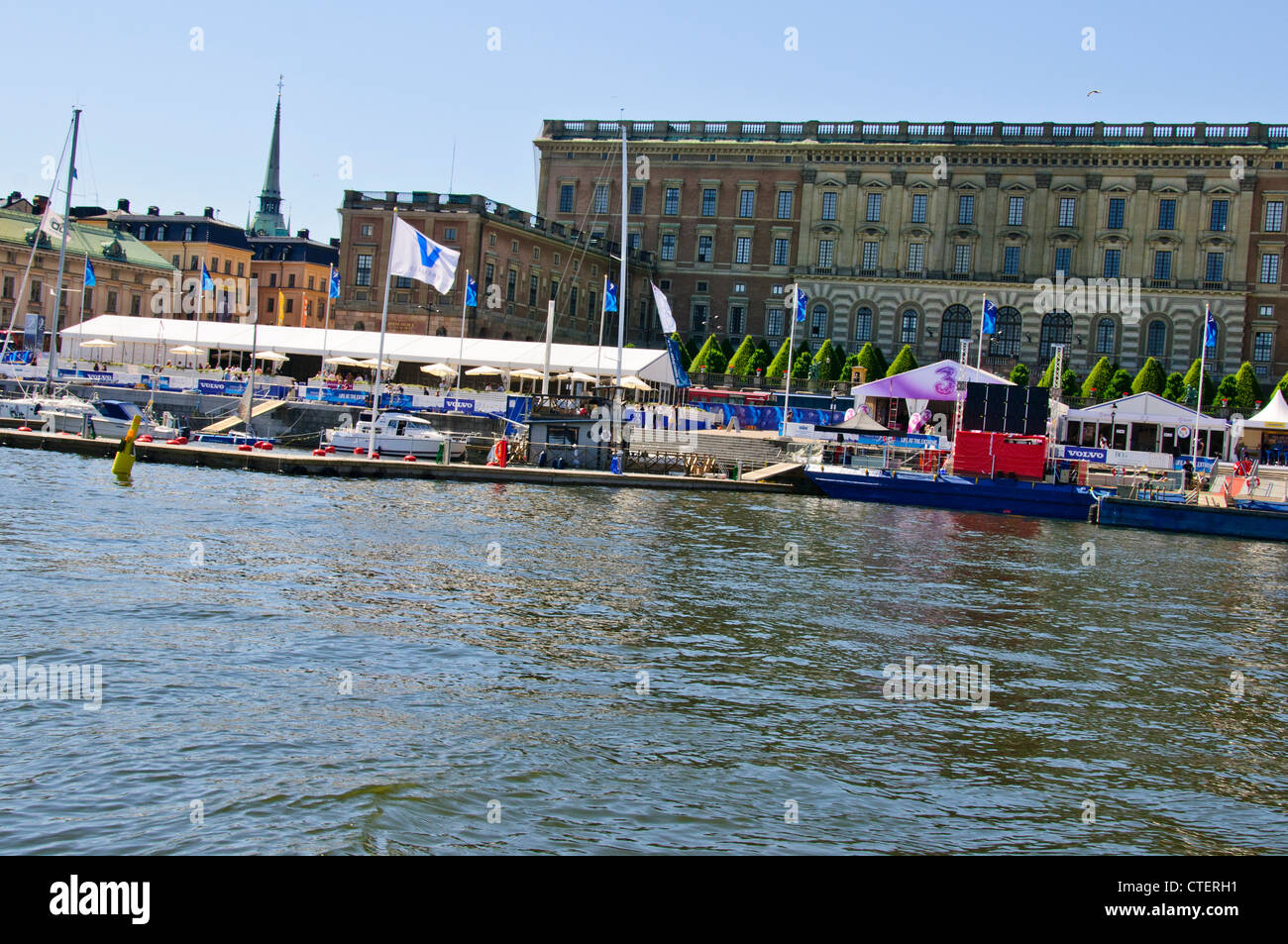 Der Königspalast, Volvo Penta Runde der World Yacht Race, Yachten, Ausstellung, Stockholm, Schweden, Skandinavien Stockfoto