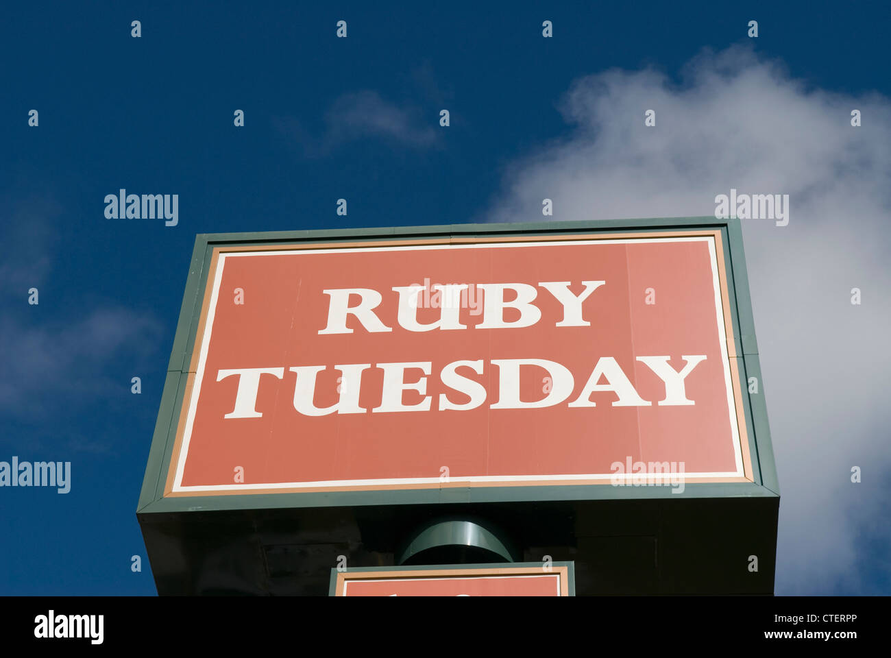 Ruby Tuesday Restaurant Schild USA Stockfoto