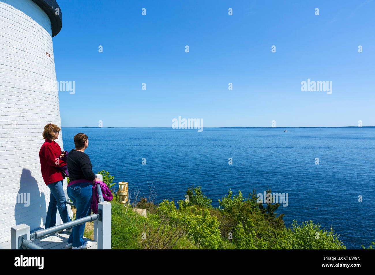 Blick von der Eule Kopf leichte Station auf St George Halbinsel, Knox County, Maine, USA Stockfoto