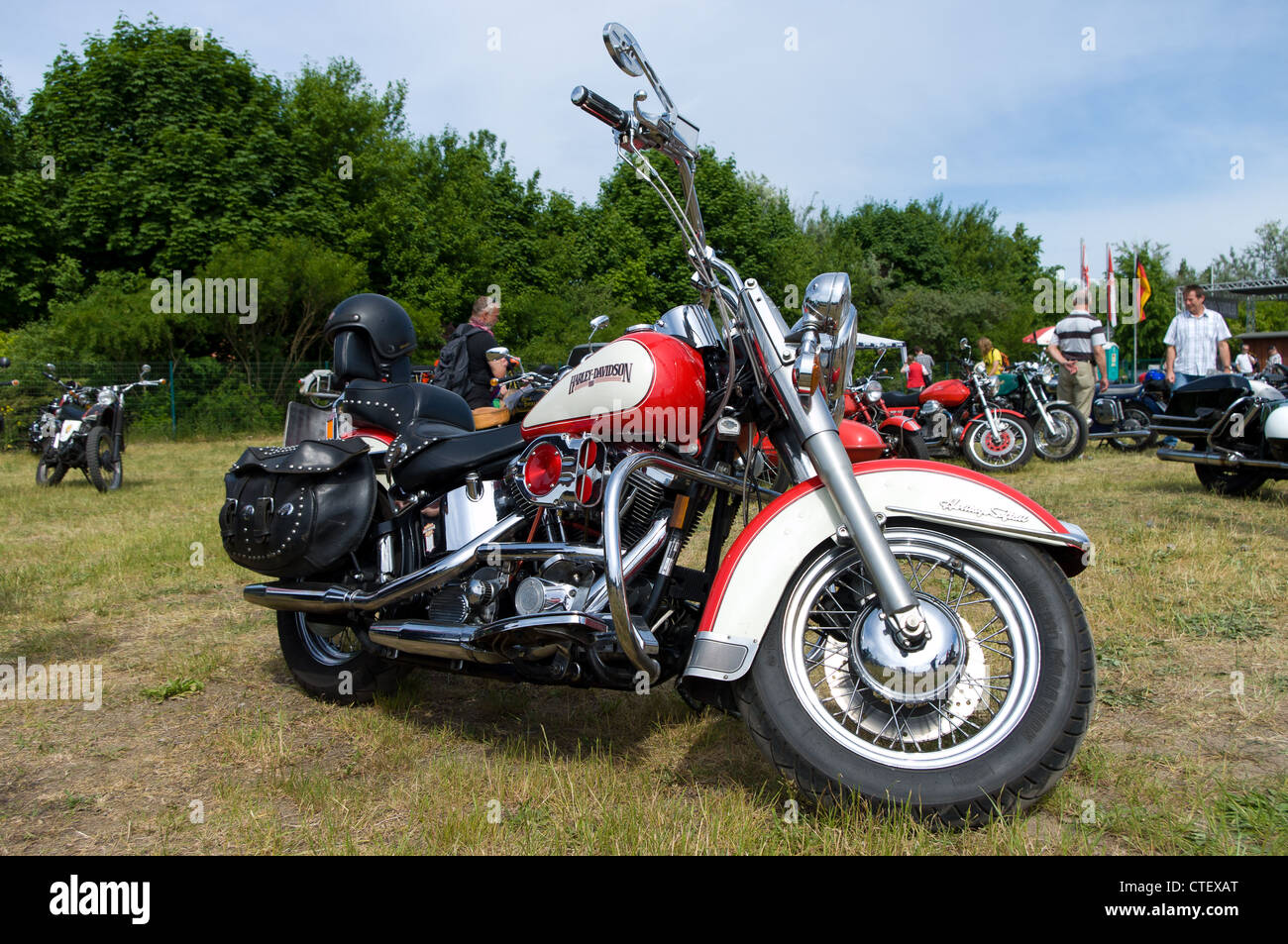 Motorrad Harley-Davidson Heritage Softail Stockfoto