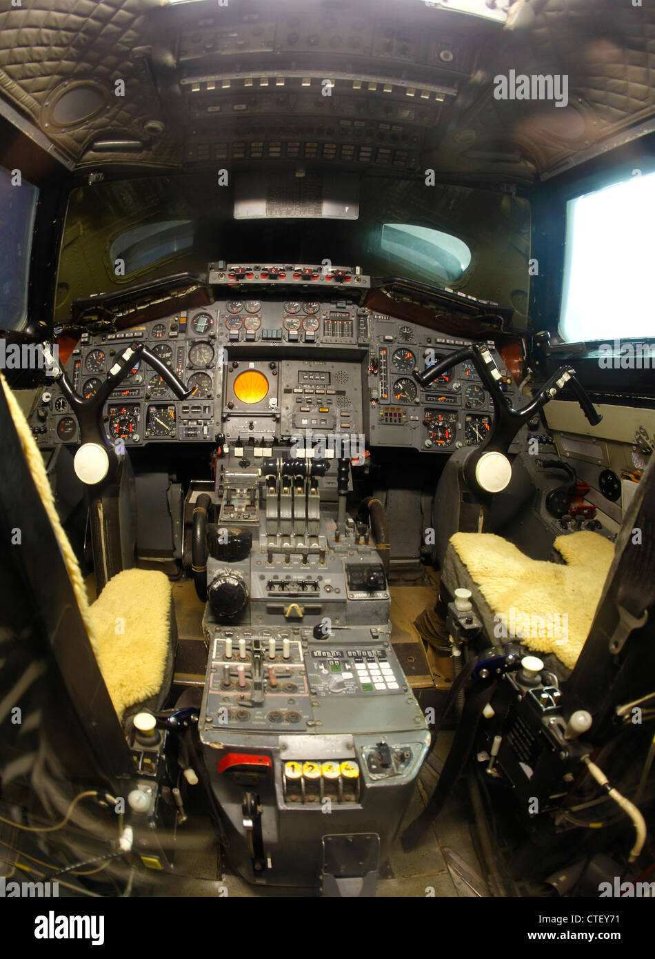 Der zweite Test Concorde Concorde cockpit Stockfoto