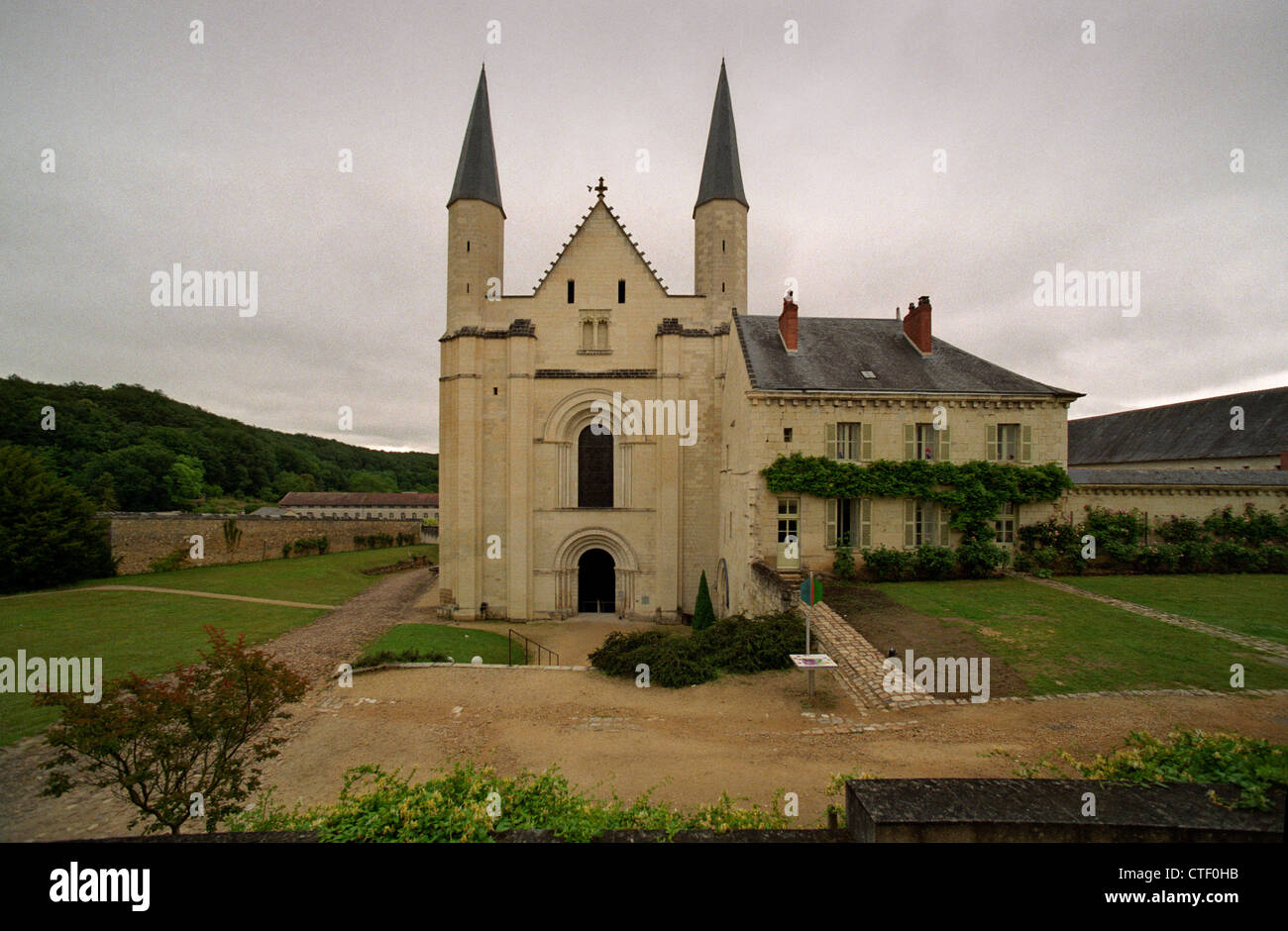 Abtei von Fontevraud, Loire, Frankreich. Juli 2012 enthält Gräber von 15 Mitgliedern der Familie Plantagenet, einschließlich: Heinrich II. von England Stockfoto