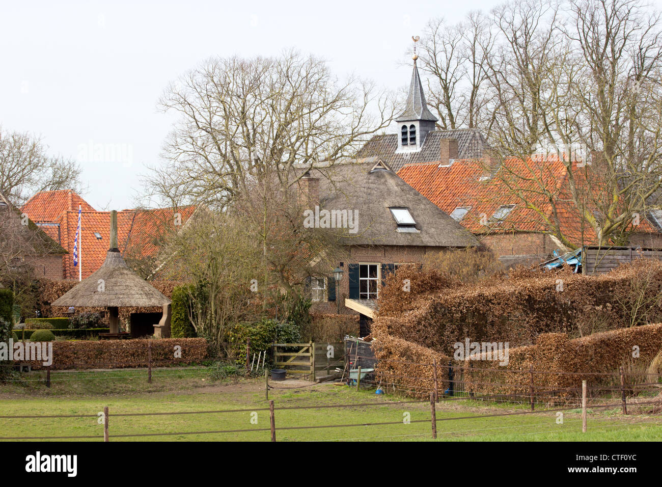 Kleinste Stadt der Niederlande mit einer Bevölkerung von 157. Bronckhorst, Gelderland Stockfoto