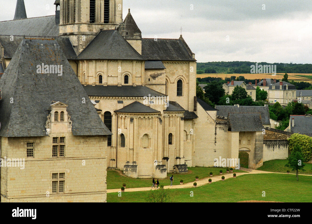Abtei von Fontevraud, Loire, Frankreich. Juli 2012 enthält Gräber von 15 Mitgliedern der Familie Plantagenet, einschließlich: Heinrich II. von England Stockfoto