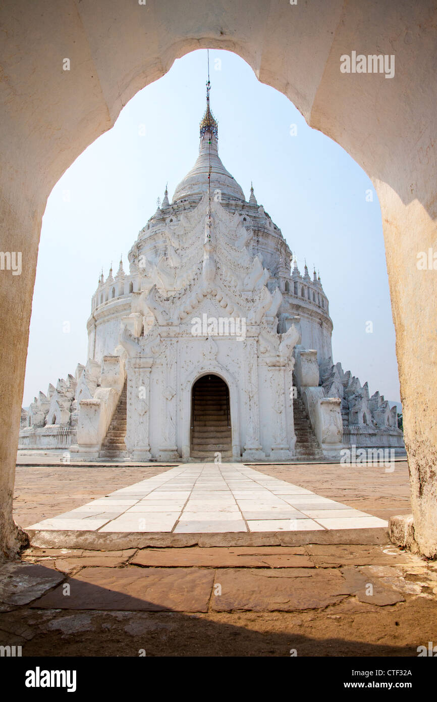 Hsinbyume Paya Stupa in Mingun in der Nähe von Mandalay Myanmar Stockfoto