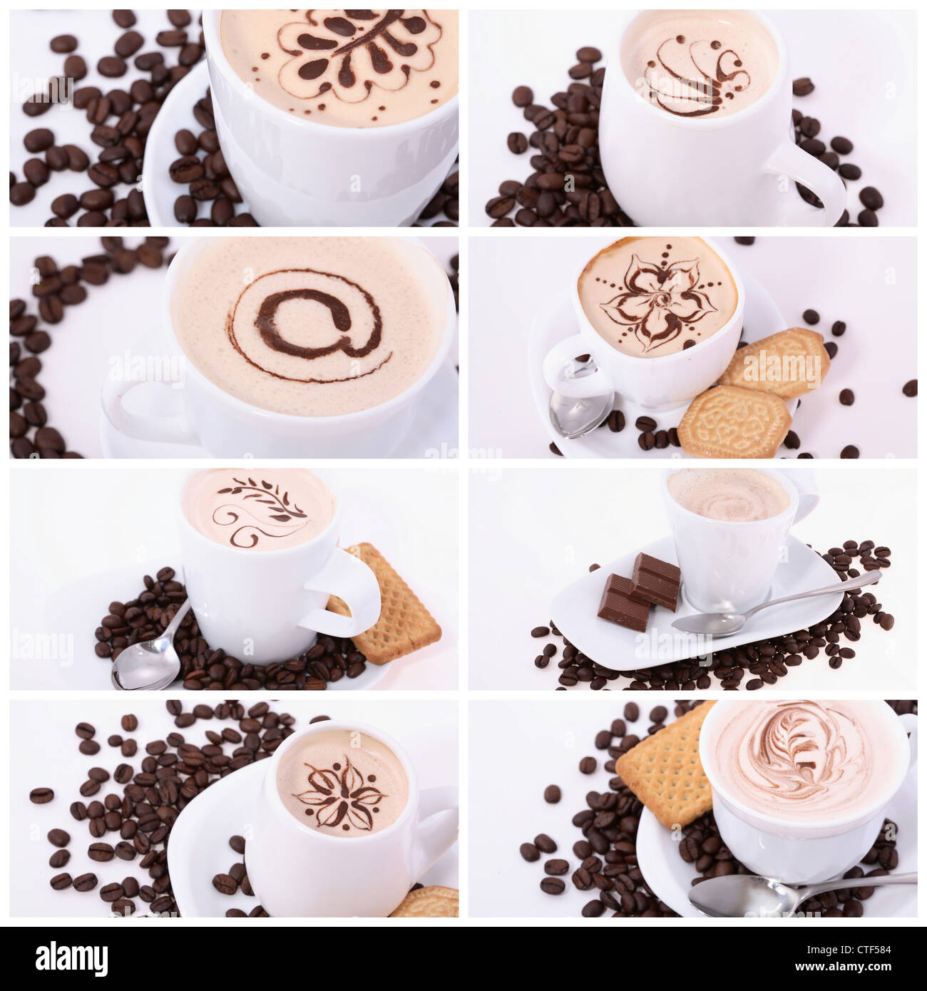 Kaffee-collage Stockfoto
