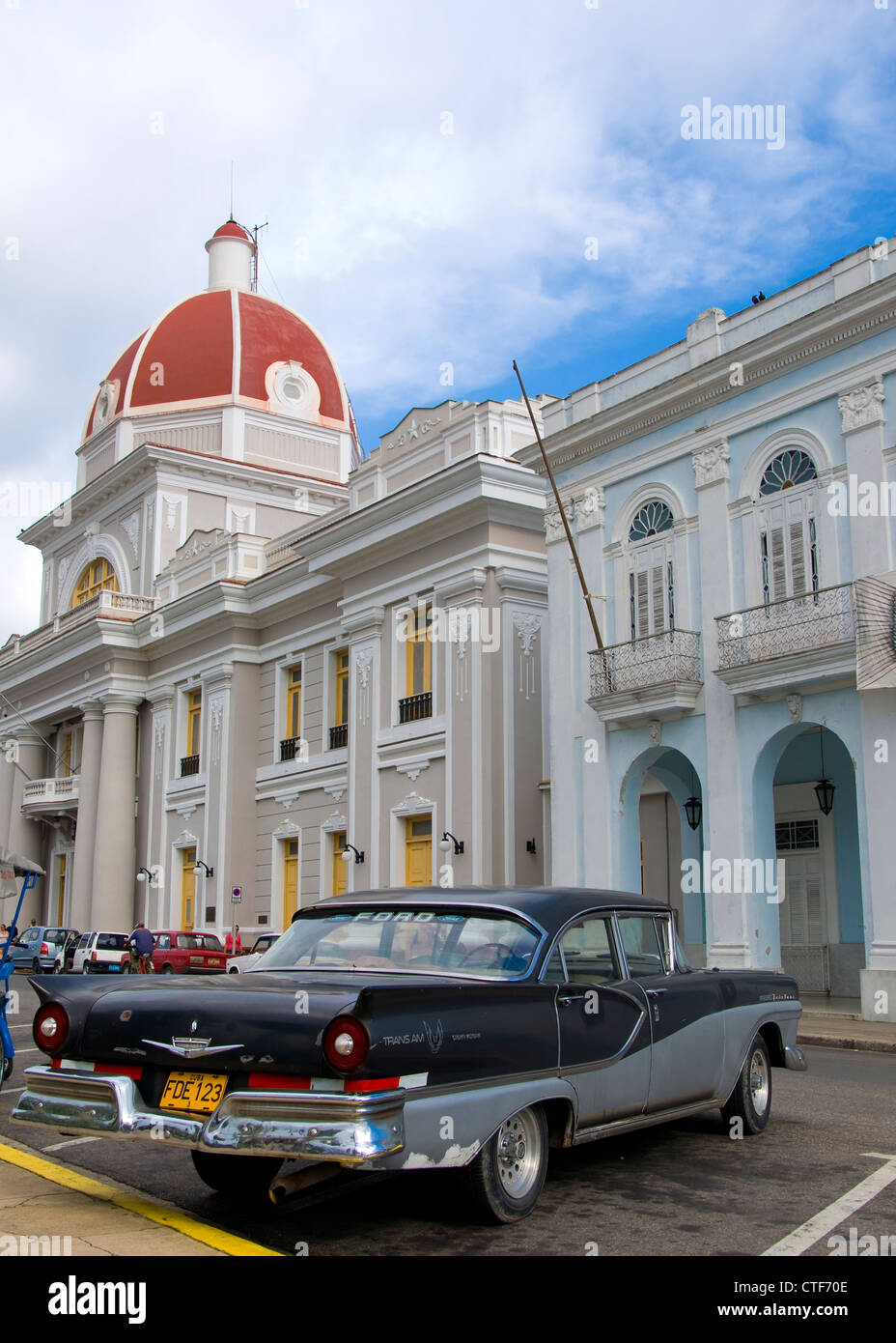 Amerikanische Oldtimer, Cienfuegos, Kuba Stockfoto