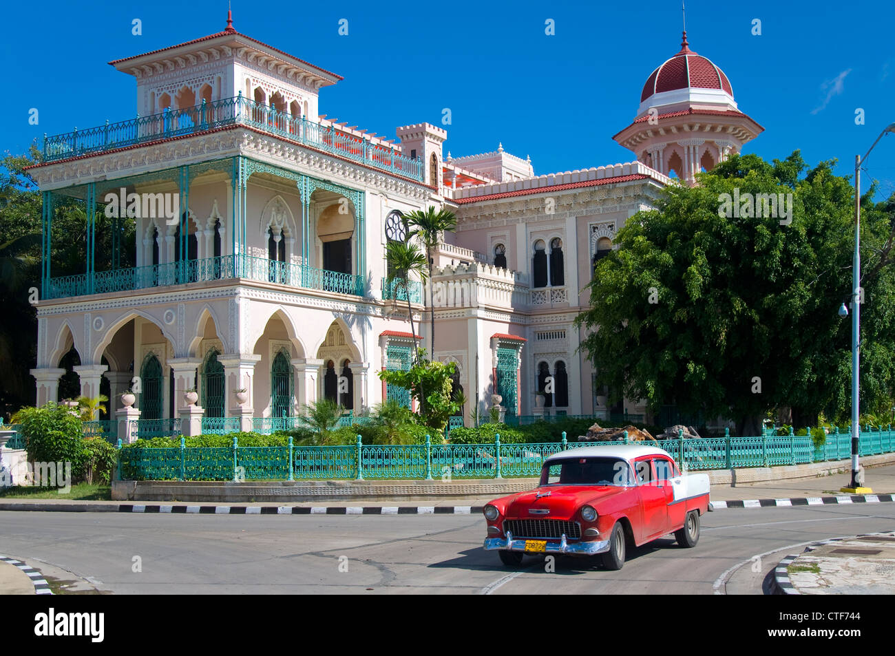 Koloniale Herrenhäuser, Cienfuegos, Kuba Stockfoto