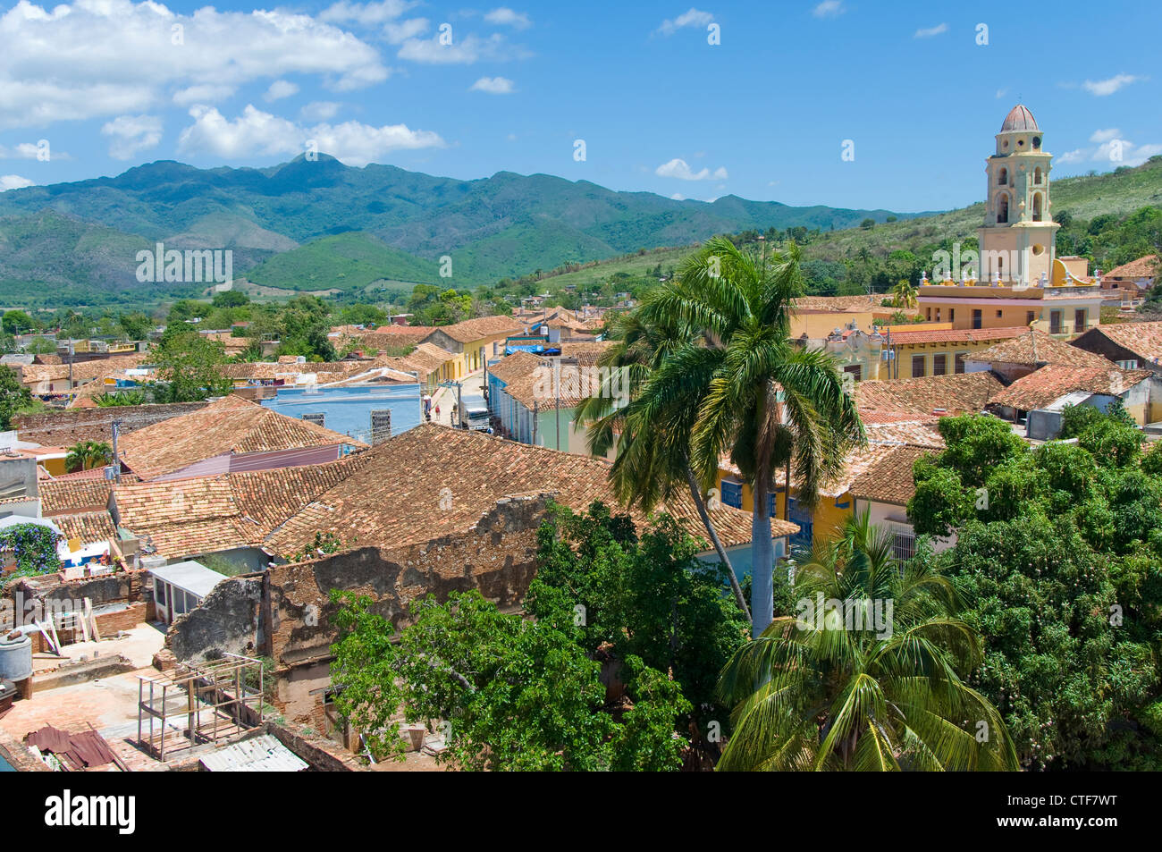 Panoramablick auf das Kloster von San Francisco, Trinidad, Kuba Stockfoto