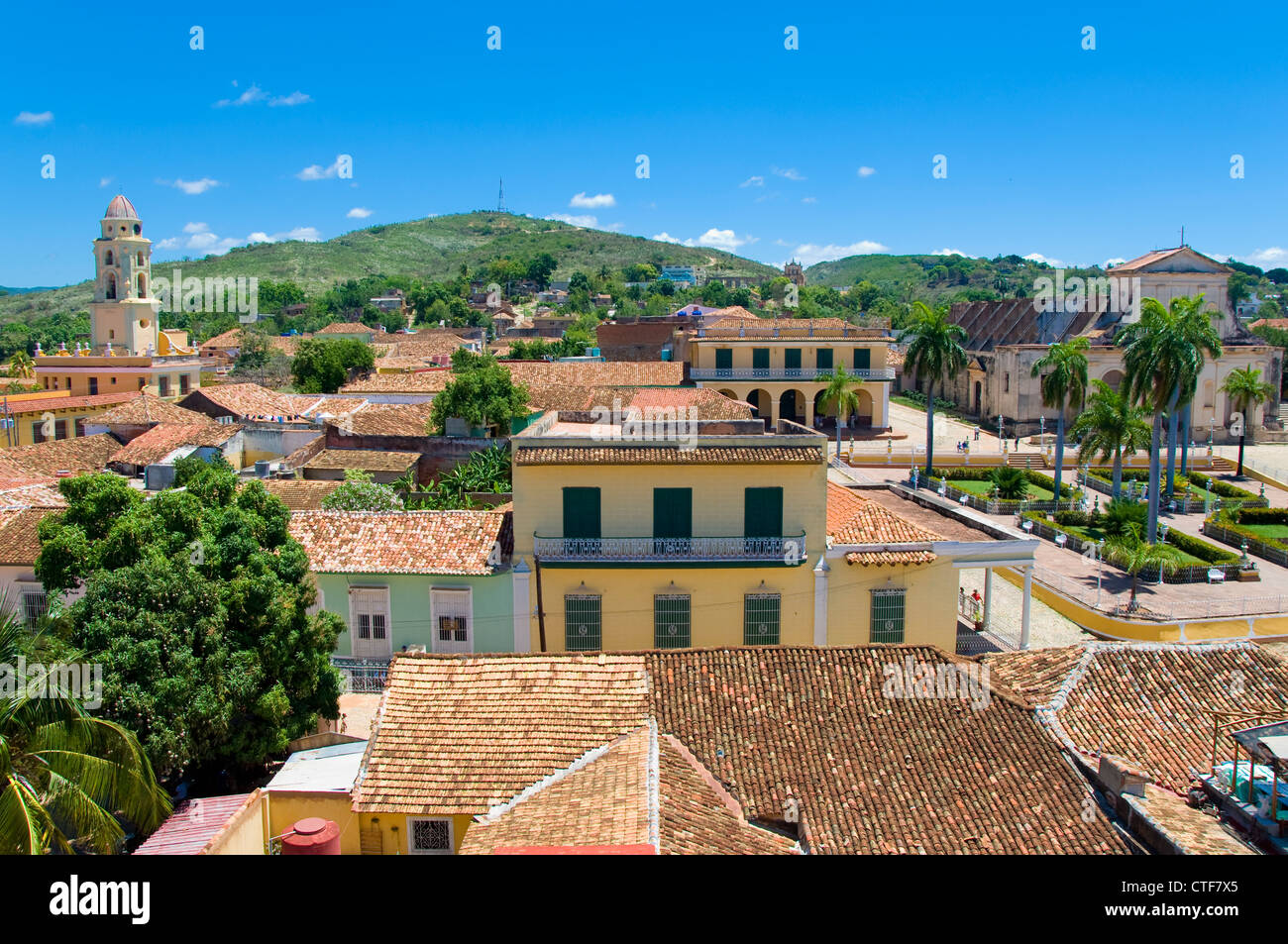 Panoramablick auf das Kloster von San Francisco, Trinidad, Kuba Stockfoto