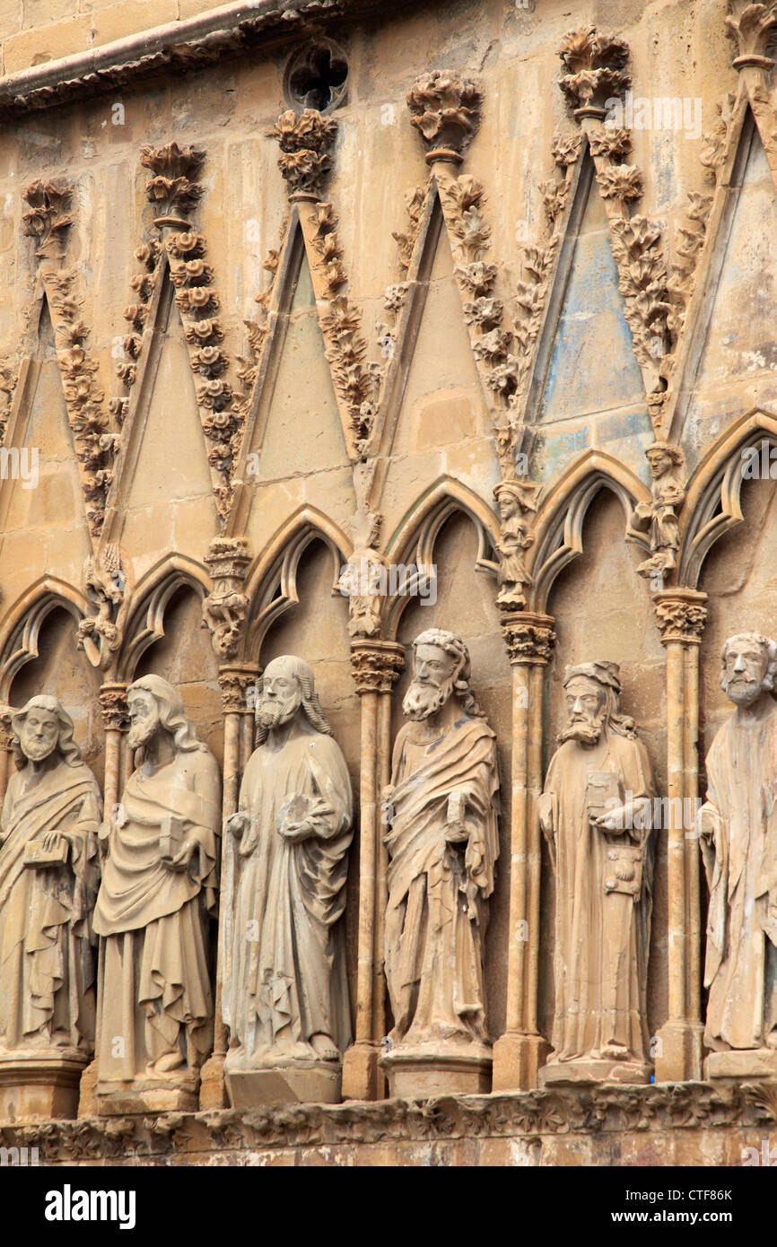 Spanien, Navarra, Olite, Iglesia de Santa Maria la Real, Kirche, Stockfoto