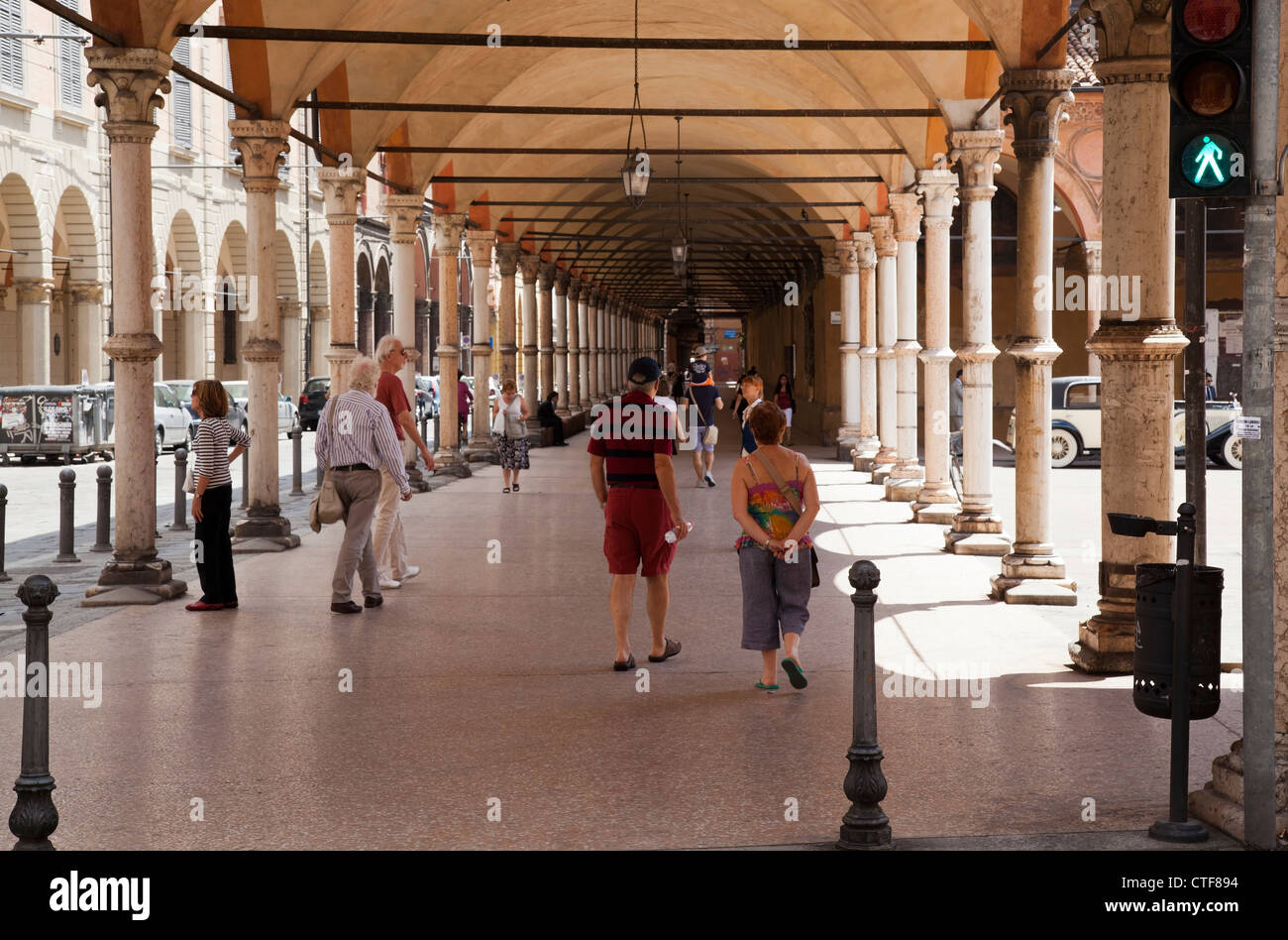 Arkaden, Bologna, Italien Stockfoto