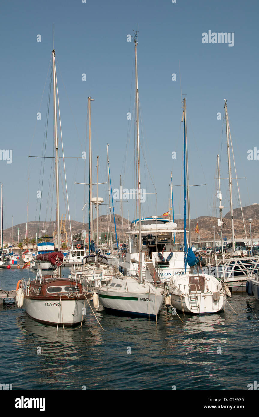 Hafen von Cartagena Südspanien Stockfoto