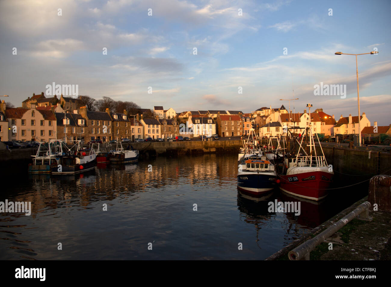 Pittenweem Hafen bei Sonnenuntergang Stockfoto