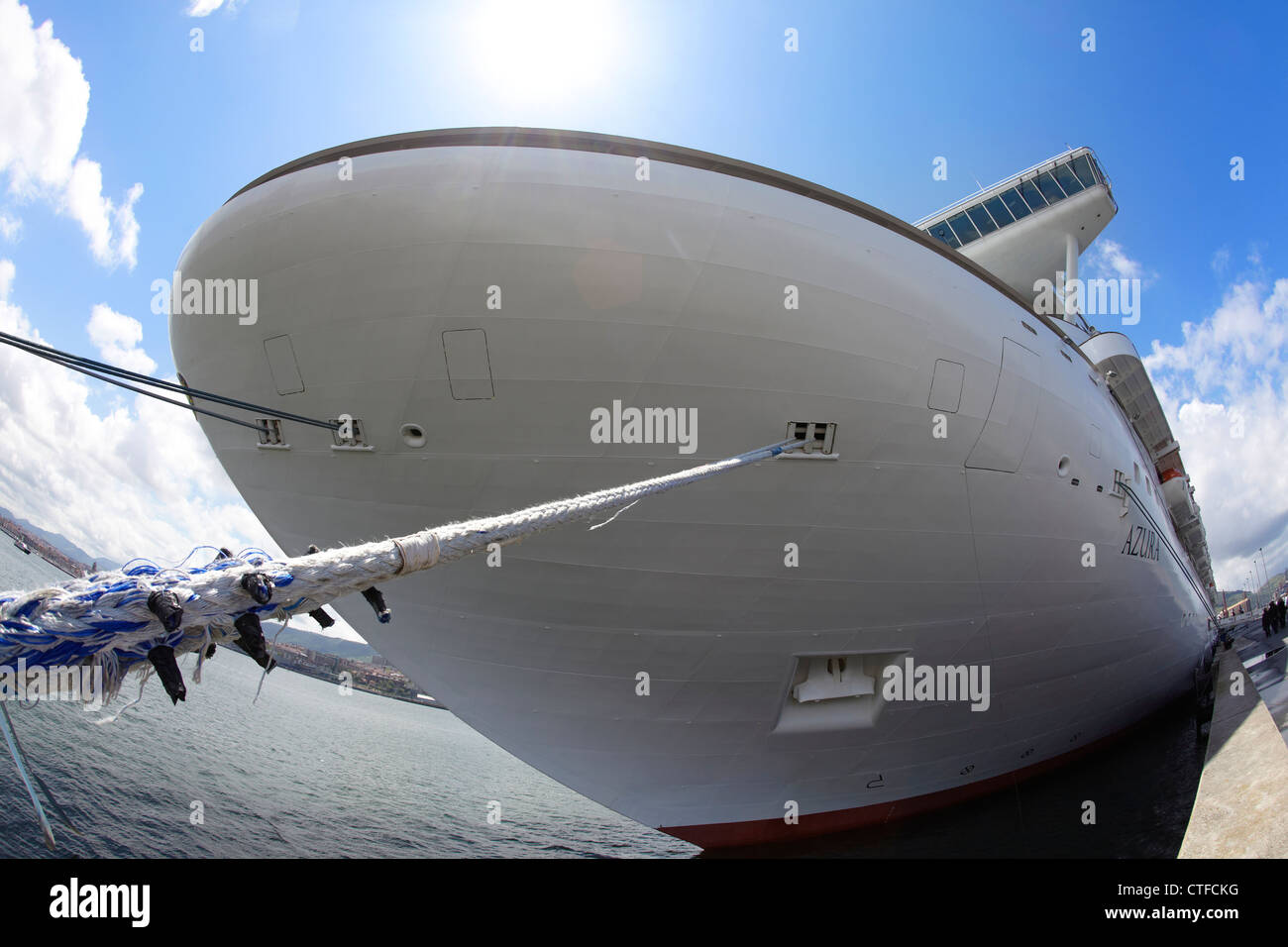 P & O Cruises MS Azura Passagier Kreuzfahrtschiff Stockfoto