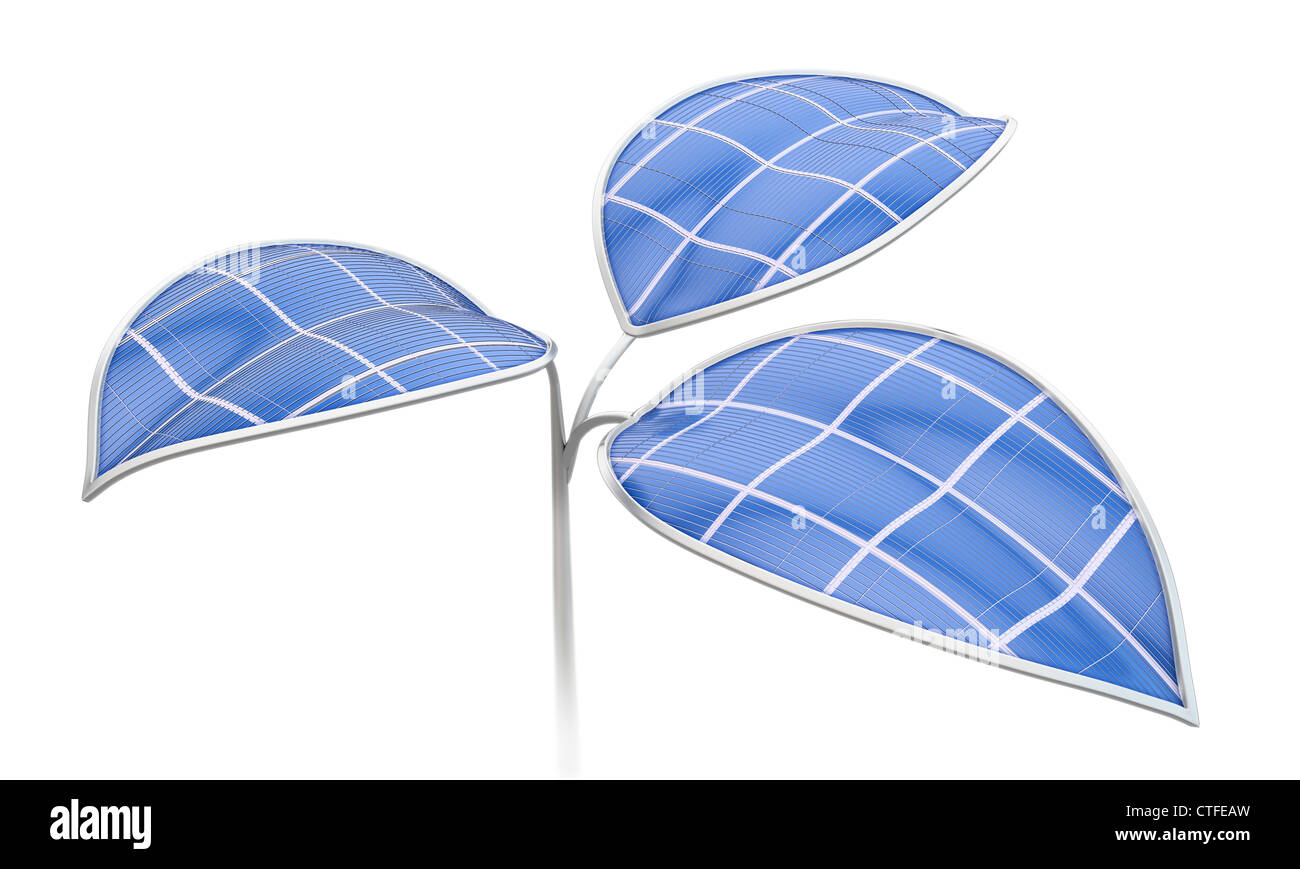 Photovoltaik-Bltter - knstliche Photosynthese Konzept Abbildung  Stockfotografie - Alamy