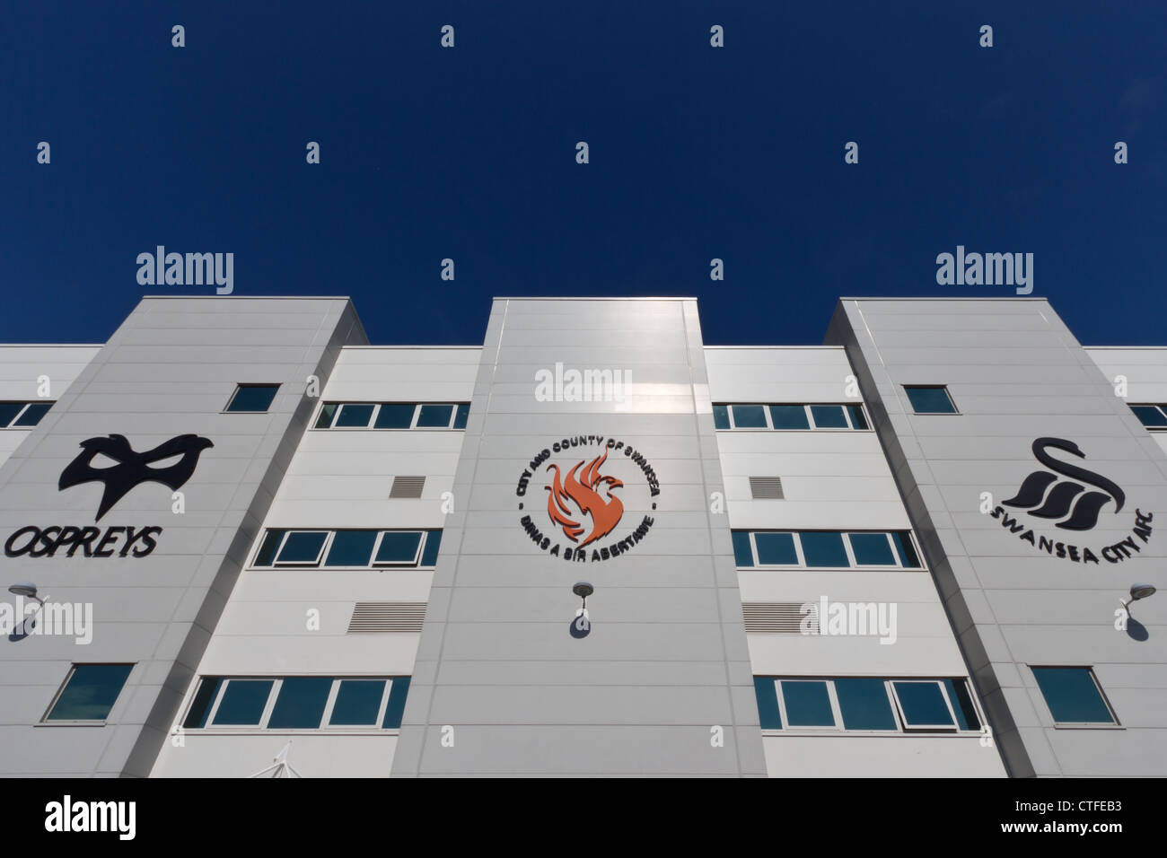 Liberty Stadion, Heimat des Ospreys Rugby-Team und die Schwäne, Swansea City FC Stockfoto